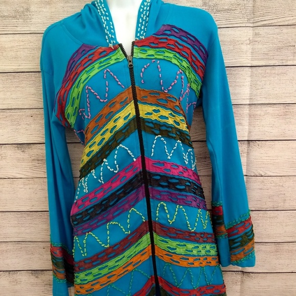 no name Jackets & Blazers - Muti textured/colored hoody jacket